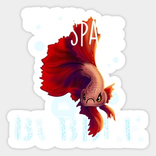 Space Bubble Betta Fish Sticker